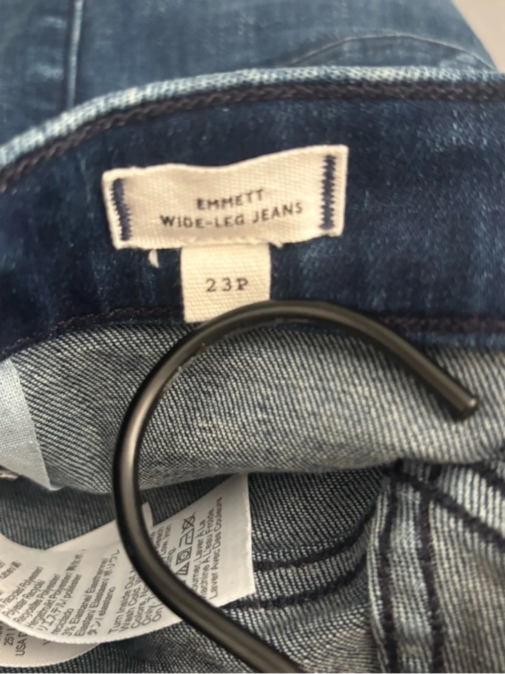 Madewell Women's Size 23 Petite Blue Emmett Wide Leg Jeans
